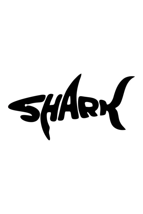 Shark Köpek Balığı Oto Motor Laptop Duvar Folyo Sticker 25x12 cm