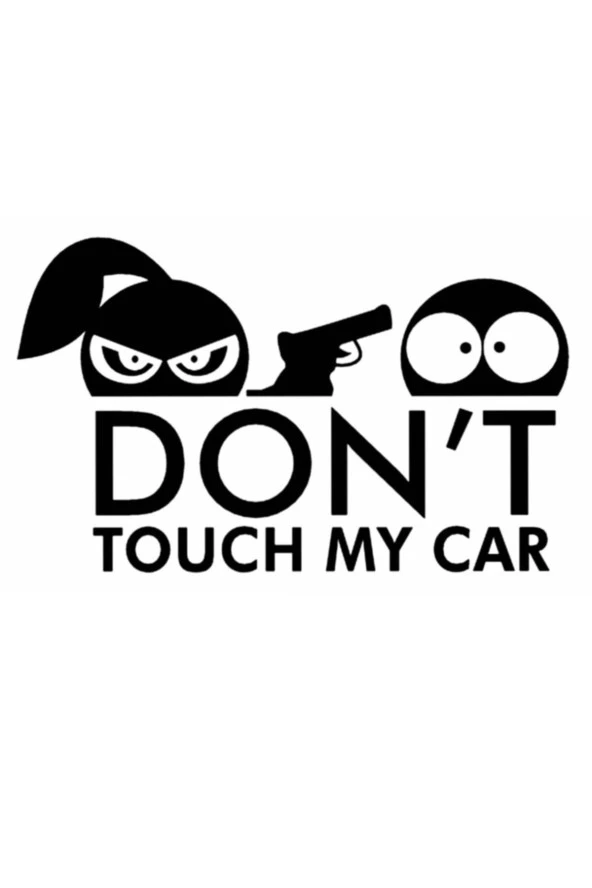 Don'T Touch My Car Oto Motor Laptop Duvar Folyo Sticker 15x9 cm