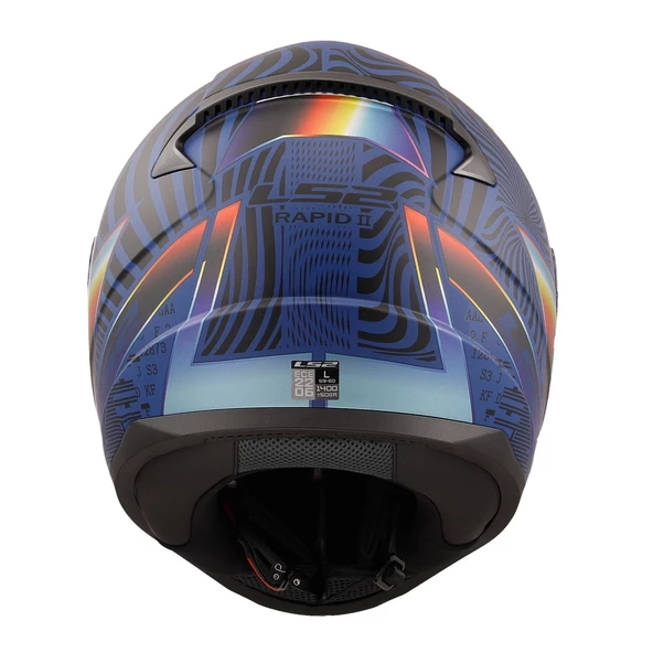 LS2 RAPID 2 OPTIK MAT MAVİ-MOR KASK - 5