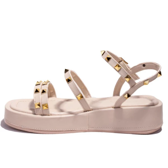 Dagoster DZA07-1058263C Bej Günlük Ortopedik Kadın sandalet - 3