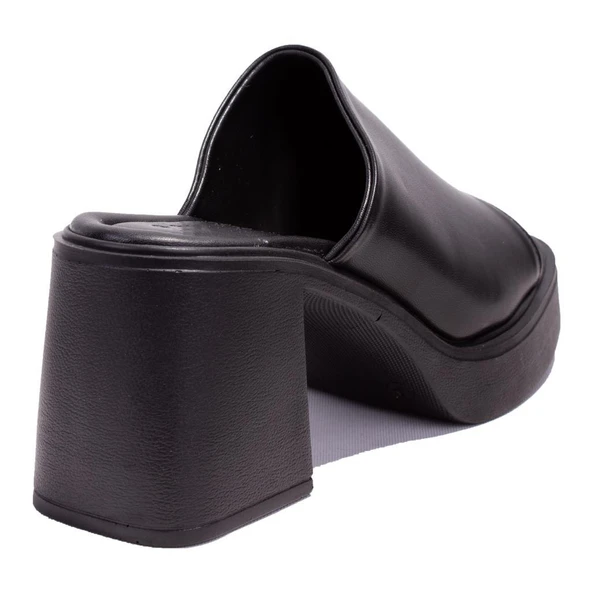 Dagoster DZA07-890201C Siyah Spor Topuklu Kadın Terlik - 4