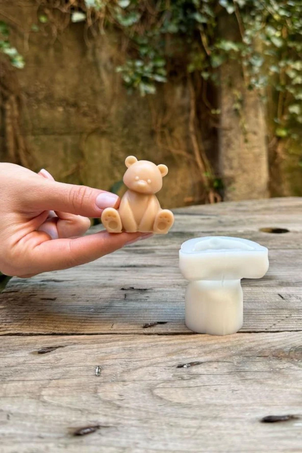 Teddy Bear Mini Tekli Mum Kalıbı (Silikon) - 4