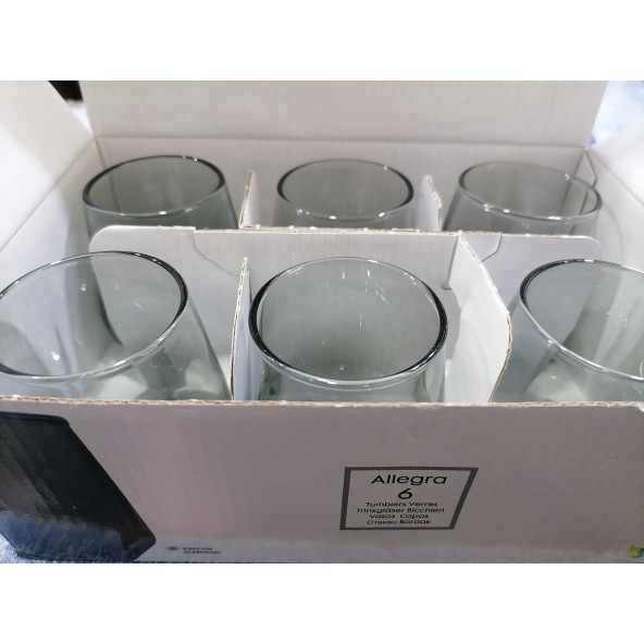 Paşabahçe Allegra 6 Lı Kahve Yanı Su Bardağı 420202