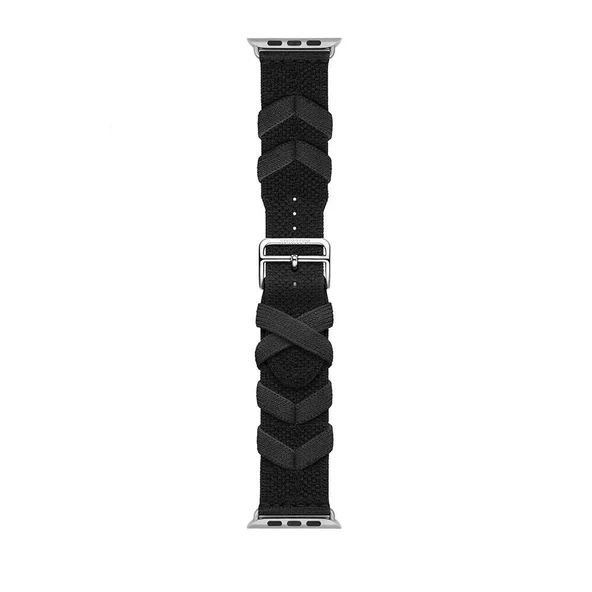 Vendas Apple Watch 42mm Zore KRD-97 Sarmal Örgü Tasarımlı Kordon - 6