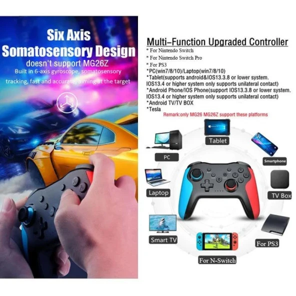Android IOS PC Tablet Smartphone N.Switch PS3 PS4 TV Box Uyumlu Joystick Gamepad - 3