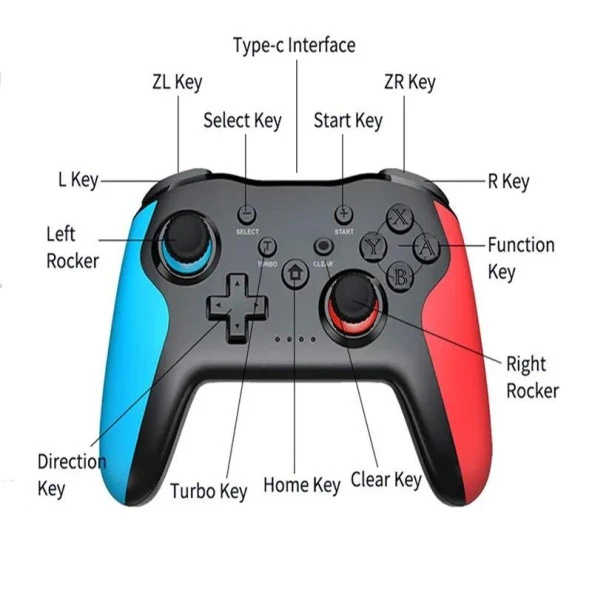Android IOS PC Tablet Smartphone N.Switch PS3 PS4 TV Box Uyumlu Joystick Gamepad - 4