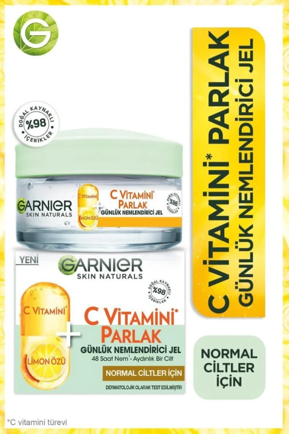 Garnier C Vitamini Parlak Günlük Nemlendirici Jel 50ml