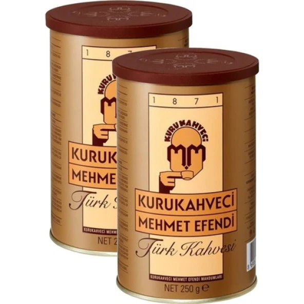 Kurukahveci Mehmet Efendi Türk Kahvesi 250 G Teneke Ambalaj X 2 Adet