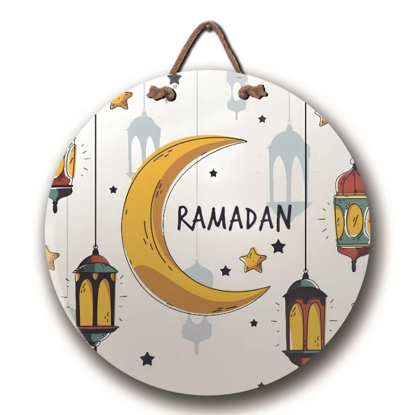 Bebeloya Ramazan Yazılı İslami Temalı Kapı Süsü ve Duvar Dekoru - Bereketli Ayı Karşılayın!