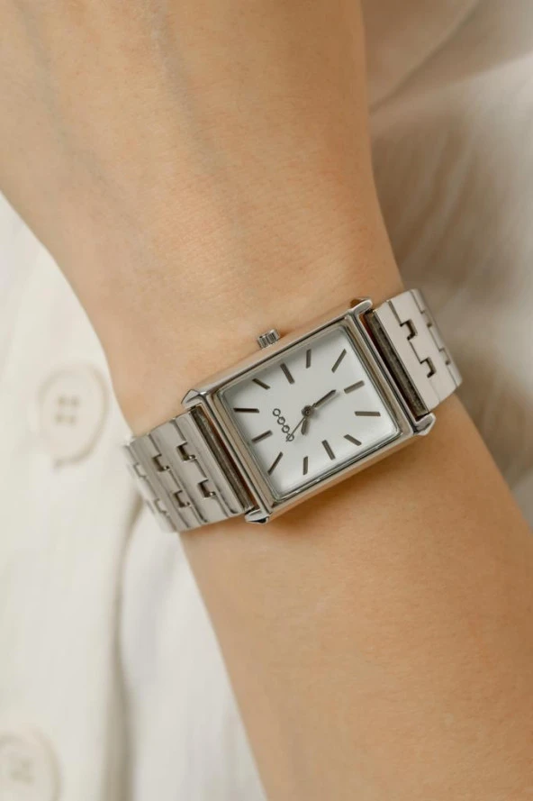 Maria Beyaz Kadran Gümüş Kordon Kadın Kol Saat - 2