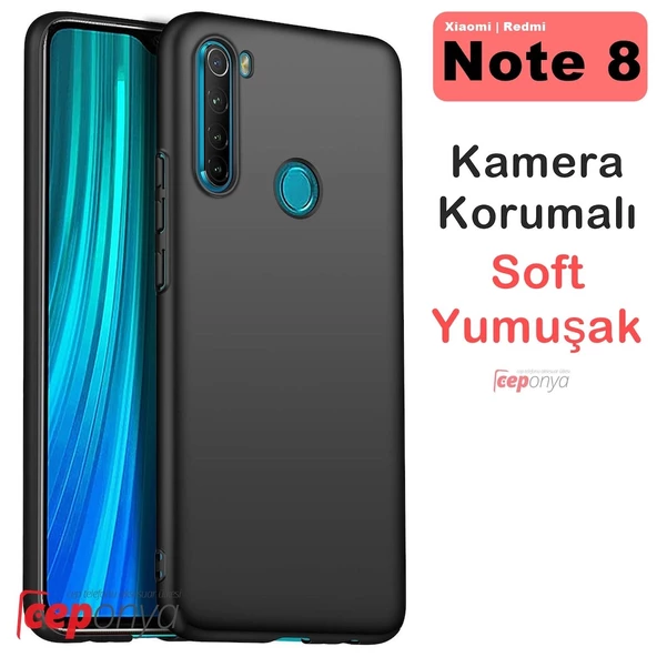 Xiaomi Redmi Note 8 Kamera Çıkıntılı Soft Silikon