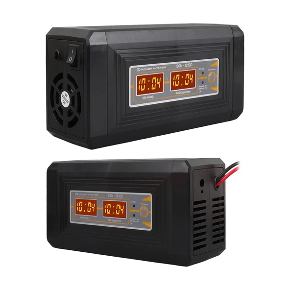 POWERMASTER SON-1210D 12 VOLT/24 VOLT - 10 AMPER DİGİTAL EKRANLI AKILLI KURU - ASİT - JEL AKÜ ŞARJ CİHAZI - 2