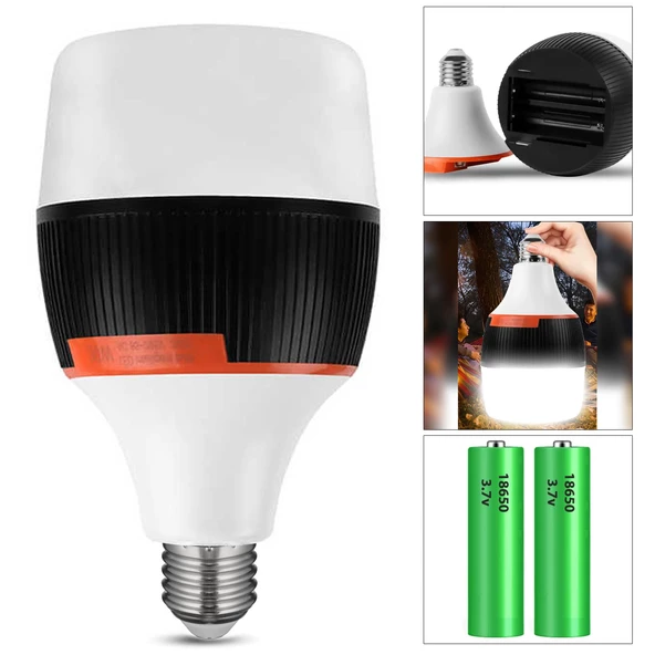ŞARJLI LED AMPÜL 220V 40W BEYAZ E27 NETFEN E-010