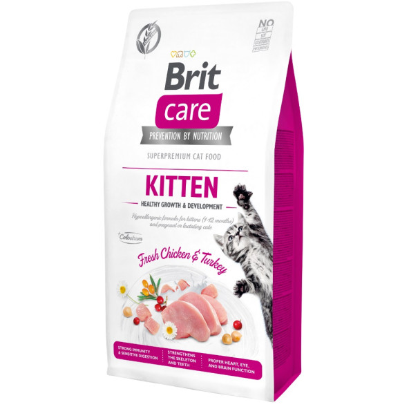 Brit care tahılsız kitten kedi 7kg tavuk ve hindili tahılsız yavru kedi maması