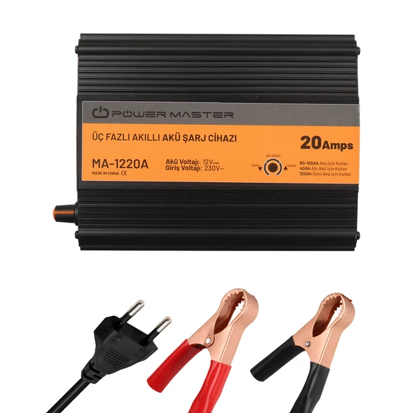 Powermaster Ma-1220a 12 Volt - 20 Amper Akıllı Akü Şarj Cihazı