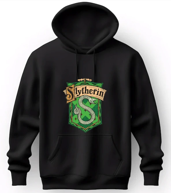 Harry Potter - Slytherin Logo (Renkli) Baskılı Sweatshirt
