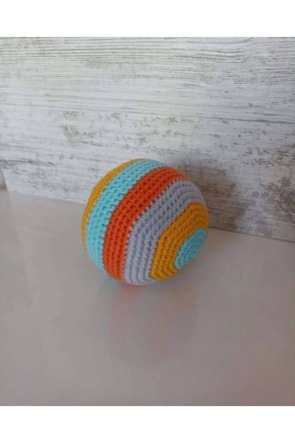 Amigurumi Organik Örgü Çıngıraklı Top - 2