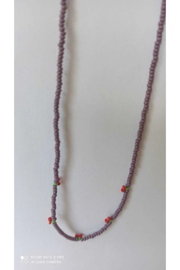 Toptan El Yapımı Trend Kiraz Kolye ürün görseli