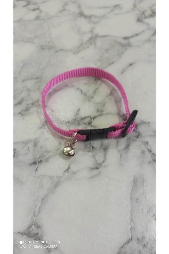 Çıngıraklı Düz Renk Kedi Ve Küçük Irk Köpek Tasması Kolyesi Renkli Kolon - 2