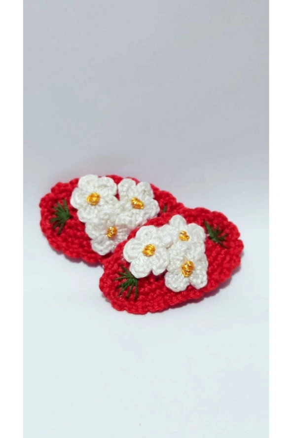 Handmade Tasarım Hediyelik Amigurumi Yeni Trend Işlemeli 2'li Toka Seti - 2