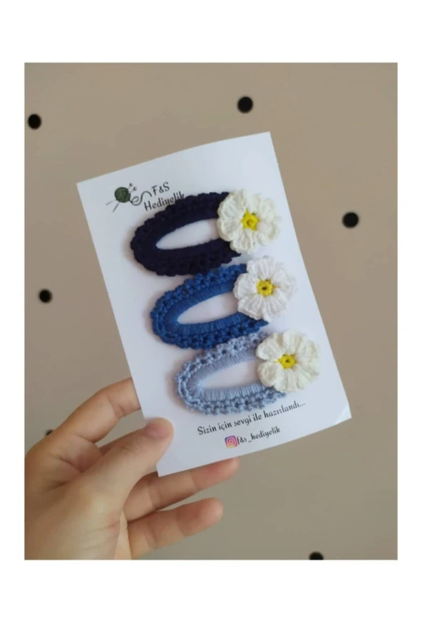 Papatya 3lü Çıt Çıt Toka ürün görseli