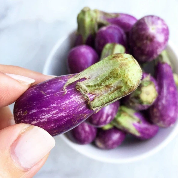 Finger Verigated Patlıcan Tohumu(15 tohum) ürün görseli 1