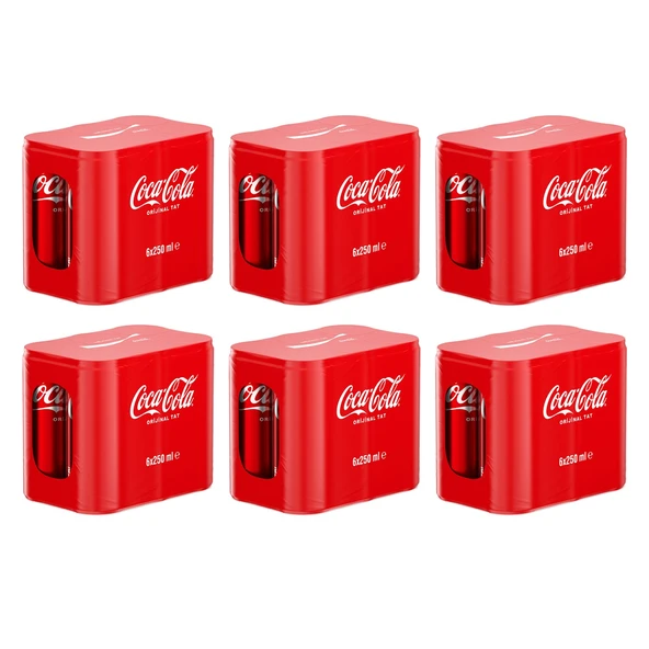 Coca Cola 250 ml 6'lı Kutu x 6 Adet - 2