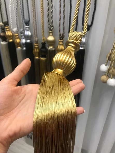 NİVEMESHOME ALTIN SAÇAKLI GOLD APARAT TAVAN TOPLAMA BRAÇOL - 2