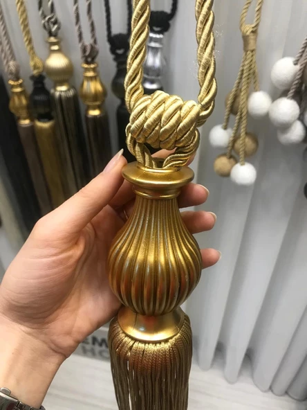 NİVEMESHOME ALTIN SAÇAKLI GOLD APARAT TAVAN TOPLAMA BRAÇOL - 3