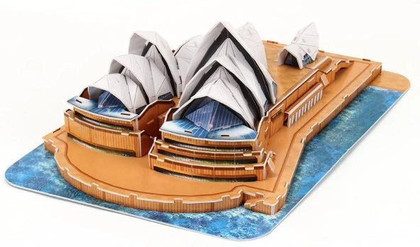 85 Parça Sydney Opera Binası 3D Puzzle Cubic Fun Sydney Opera House Sidney