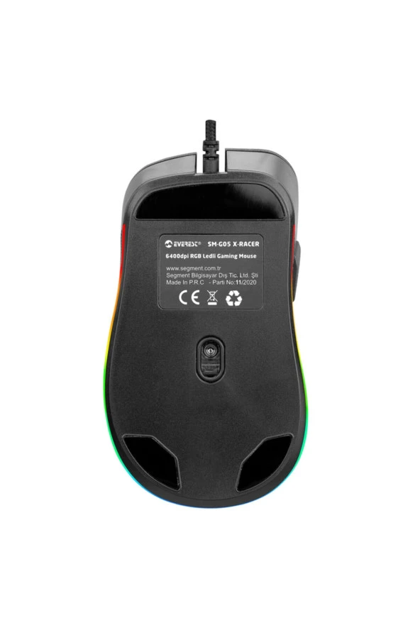 Everest SGM-05 X-Racer 7D Makrolu RGB 6400dpi Optik Gaming Oyuncu Mouse - 4