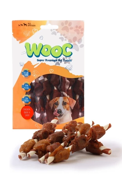 Wooc Köpek Tavuk Ördek Ciger Sargılı Sütlü Stick Ödül