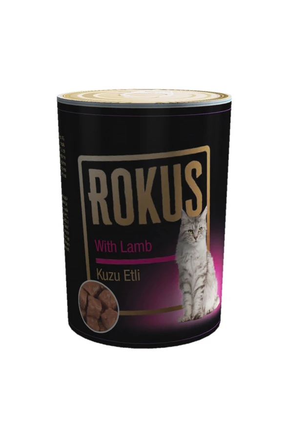 Rokus Kuzu Etli Kedi Konservesi 410g