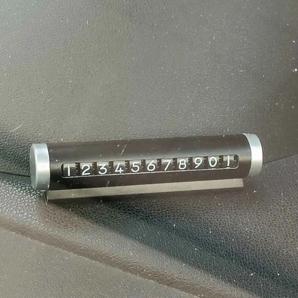 Araç İçi Park Numaratörü Telefon Tutucu 2'si 1 arada Numaratör Stand Araba Aksesuar Standı - 3
