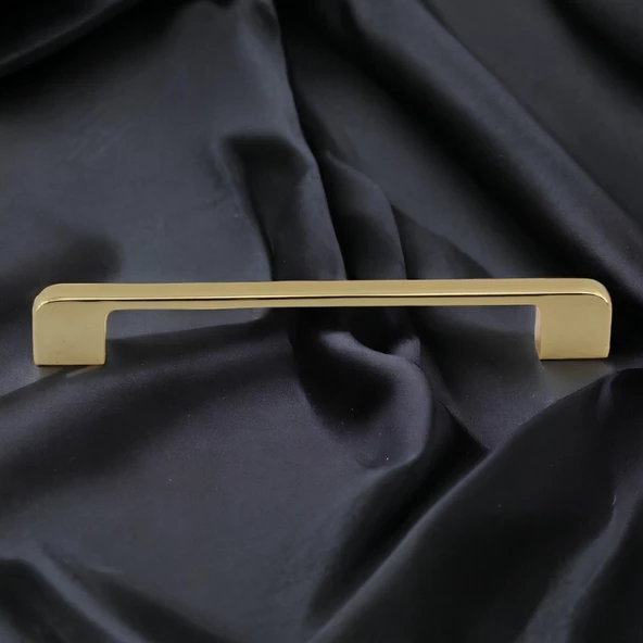 Arel Kulp Mobilya Mutfak Dolabı Çekmece Dolap Kulpları Kapak Kulpu Kulbu Gold Altın 224 Mm Metal - 6