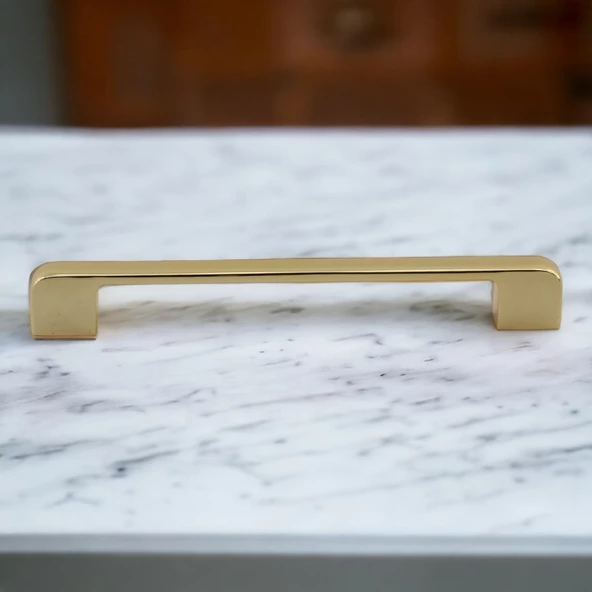 Arel Kulp Mobilya Mutfak Dolabı Çekmece Dolap Kulpları Kapak Kulpu Kulbu Gold Altın 224 Mm Metal - 5
