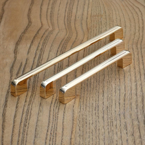 Arel Kulp Mobilya Mutfak Dolabı Çekmece Dolap Kulpları Kapak Kulpu Kulbu Gold Altın 160 mm Metal - 4