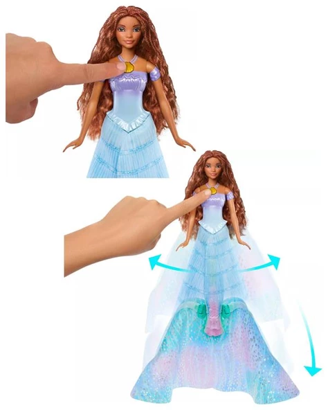 Disney Prenses Kıyafet Değiştiren Ariel Bebek HLX13 - 2