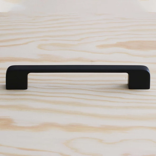 Arel Kulp Mobilya Mutfak Dolabı Çekmece Dolap Kulpları Kapak Kulpu Kulbu Siyah 128 Mm-12.8 Cm Metal - Resim 2