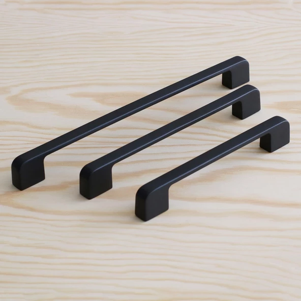 Arel Kulp Mobilya Mutfak Dolabı Çekmece Dolap Kulpları Kapak Kulpu Kulbu Siyah 160 mm Metal - 3