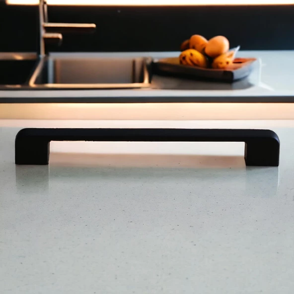 Arel Kulp Mobilya Mutfak Dolabı Çekmece Dolap Kulpları Kapak Kulpu Kulbu Siyah 224 mm Metal - Resim 7