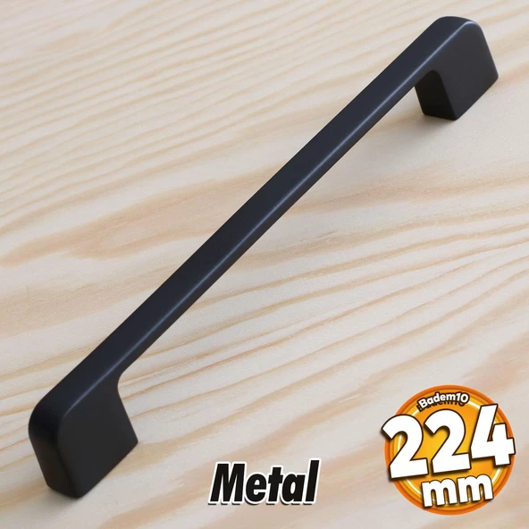 Arel Kulp Mobilya Mutfak Dolabı Çekmece Dolap Kulpları Kapak Kulpu Kulbu Siyah 224 mm Metal