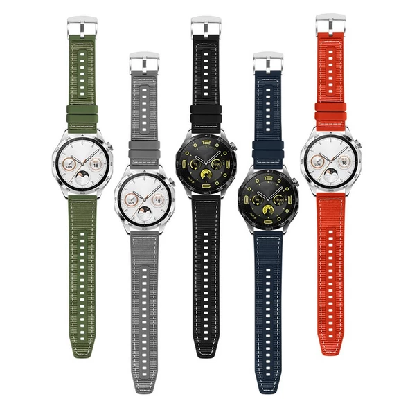 Vendas Huawei GT2 46mm Zore KRD-102 22mm Silikon Kordon ( Saat Değildir ) - 8