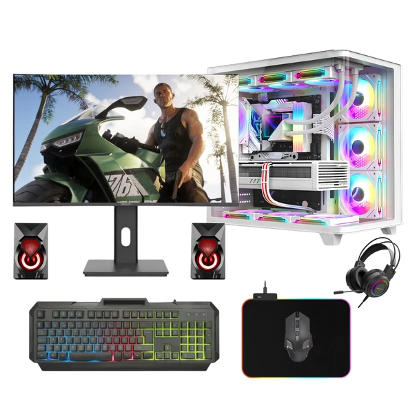 Gaming Pc intel i3 8100 (8.Nesil) 16Gb Ddr4 512Gb M2 Nvme 8Gb Rx580 27" Oyun Bilgisayarı - 1
