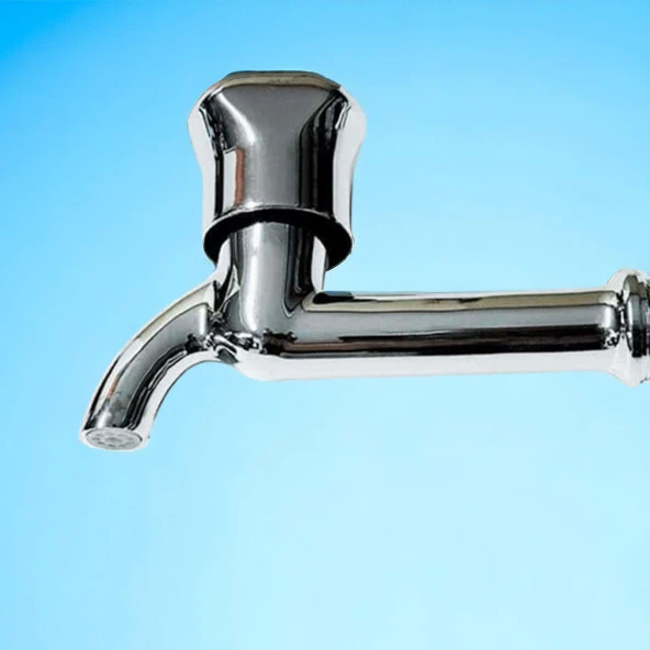 Uzun Musluk Süzgeçli Tuvalet Bahçe Lavabo Musluğu Ara Musluk - 4