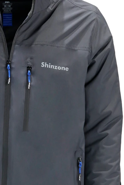 Erkek Dik Yaka içi Polarlı Antrasit Mont - 4