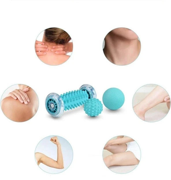 Duyu & Dikenli Top  Ayak Masaj Roller Seti - 5