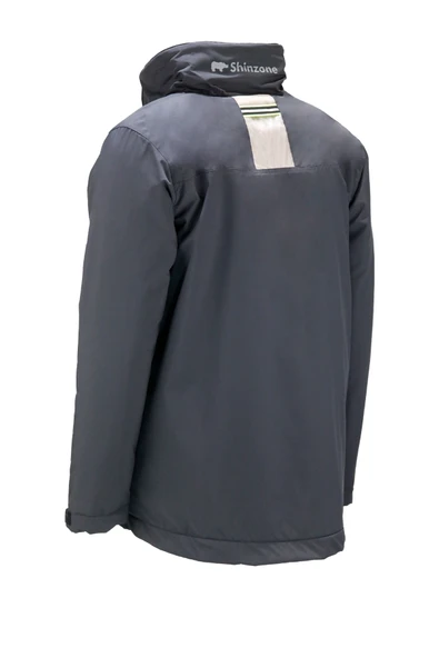 Erkek Dik Yaka içi Polarlı Antrasit Mont - 2