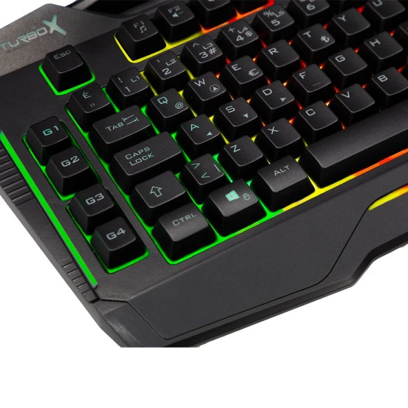 Turbox Klavye Gıantpeak Usb Kablolu Sese Duyarlı Rgb Işıklı Makro Gamıng - 4