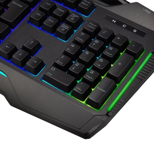 Turbox Klavye Gıantpeak Usb Kablolu Sese Duyarlı Rgb Işıklı Makro Gamıng - 5